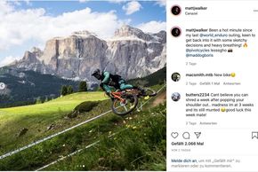 Auch querlegen kann man das Rad anscheinend nicht so schlecht, wie Matt Walker beweist.
