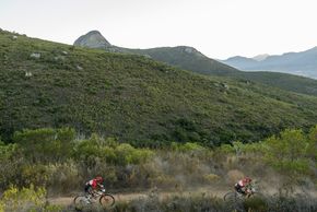 during Stage 3 of the 2025 Absa Cape Epic Mountain Bike stage race held at Fairview, Paarl, Cape Town, South Africa on the 19th March 2025. Photo by Nick Muzik/Cape Epic
PLEASE ENSURE THE APPROPRIATE CREDIT IS GIVEN TO THE PHOTOGRAPHER AND ABSA CAPE 