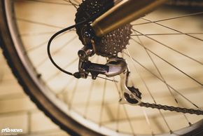 Shimano XTR Schaltwerk: eines der wenigen zuverlässigen Teile an diesem Bike