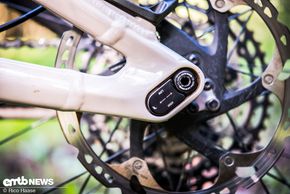 Am Ausfallende sitzt – sehr gut integriert – ein Flip-Chip, um auch 27,5-Zoll-Laufräder fahren zu können