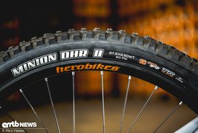 Maxxis unterstützt Chris schon einige Jahre. Deshalb ...