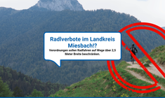 Titelbild für Artikel: Wege-Sperre im Landkreis Miesbach: Kommt das schmale-Pfade‑Verbot?