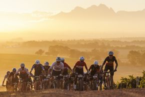 Riders during Stage 1 of the 2025 Absa Cape Epic Mountain Bike stage race held at Meerendal Wine Estate, Cape Town, South Africa on the 17th March 2025. Photo by Sam Clark/Cape Epic
PLEASE ENSURE THE APPROPRIATE CREDIT IS GIVEN TO THE PHOTOGRAPHER AN