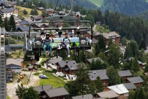 Gute Laune im Lift.