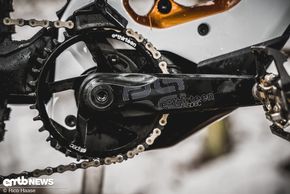 Motorseitig ist ein 36er-Kettenblatt verbaut.
