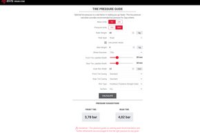 Der SRAM Tire Pressure Guide ist frei zugänglich