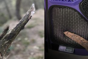 Das neue Schutzsystem im Bauchbereich soll die Organe vor spitzen Ästen und kantigen Steinen schützen.