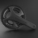 Die Kurbelgarnitur ohne Leistungsmessung hat das typische Campagnolo Design.