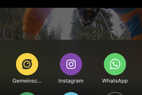 Neben der Insta360 Community werden auch andere Dienste als Exportziel angeboten